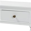 Bowery Hill White Finished Wood 3-Drawer Entryway Console Table