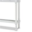 Bowery Hill White Finished Wood 3-Drawer Entryway Console Table