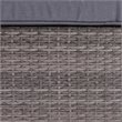 Bowery Hill Grey Polyester Upholstered 4-Piece Woven Rattan Patio Set