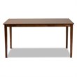 Bowery Hill Walnut Finished Rectangular Wood Dining Table
