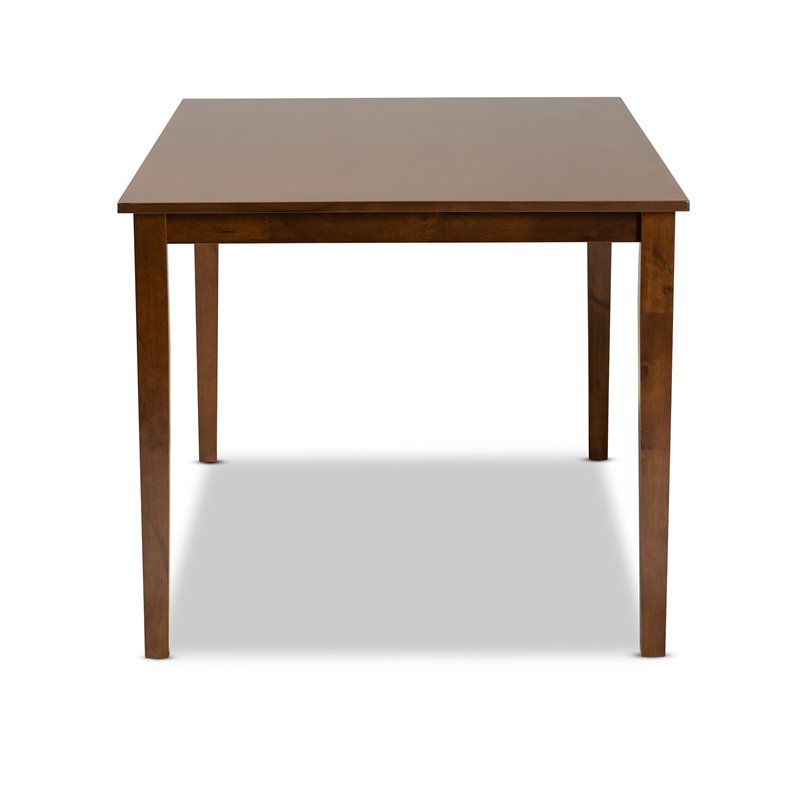 Bowery Hill Walnut Finished Rectangular Wood Dining Table
