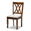 Bowery Hill Grey Upholstered Walnut Finished 7-Piece Dining Set