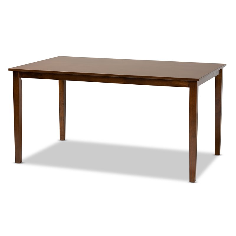 Bowery Hill Grey Upholstered Walnut Finished 7-Piece Dining Set