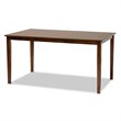 Bowery Hill Grey Upholstered Walnut Finished 7-Piece Dining Set
