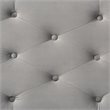 Bowery Hill Grey Velvet Silver Finished Storage Ottoman