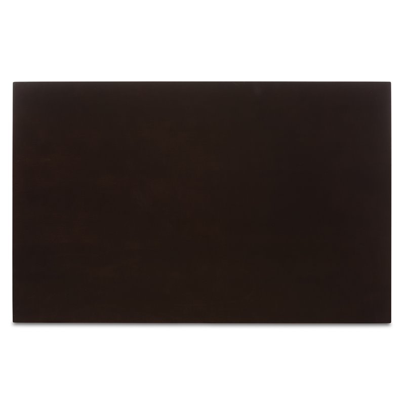 Bowery Hill Oak Espresso Brown Dining Set Rectangular Cut-Out Back Design Unassembled