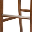 Bowery Hill Contemporary Gray Upholstered Walnut Wood 2-Piece Bar Stool Set