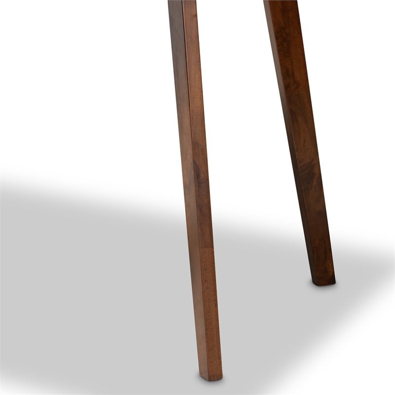Bowery Hill Walnut Finished Rectangular Wood Dining Table