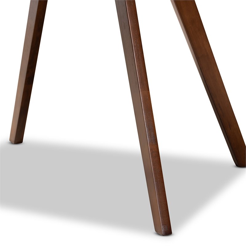 Bowery Hill Rubberwood Walnut Brown Dining Table Round 39.4
