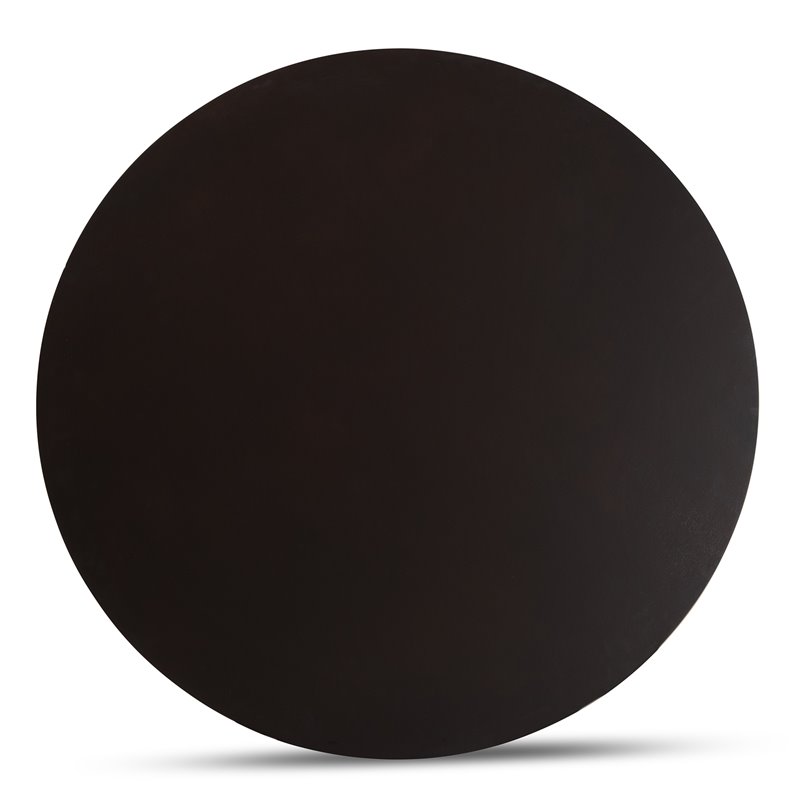 Bowery Hill Dark Brown Finished 35-Inch-Wide Round Wood Dining Table
