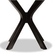 Bowery Hill Dark Brown Finished 35-Inch-Wide Round Wood Dining Table