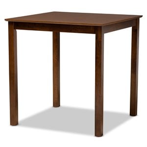 Bowery Hill Walnut Brown Finished Wood Counter Height Pub Table