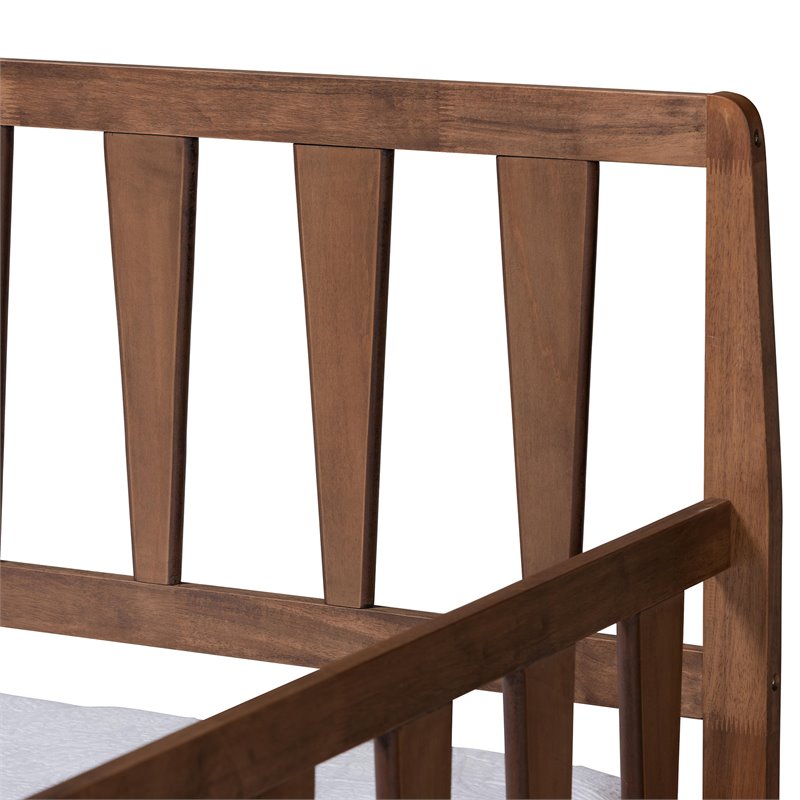 Bowery Hill Walnut Brown Finished Wood Twin Size Daybed