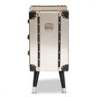 Bowery Hill Metal Antique Silver Nightstand Rectangular 29.92