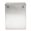 Bowery Hill Metal and Wood Silver Accent Storage Chest Rectangular Lift-Top 29.92