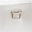 Bowery Hill Metal and Wood Silver Accent Storage Chest Rectangular Lift-Top 29.92