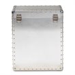 Bowery Hill 2-Drawer Mid-Century Metal Accent Storage Chest in Silver