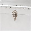 Bowery Hill 2-Drawer Mid-Century Metal Accent Storage Chest in Silver