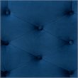 Bowery Hill Navy Blue Velvet Upholstered Storage Ottoman