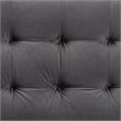 Bowery Hill Grey Velvet Upholstered Storage Ottoman Bench