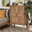 Bowery Hill Wood Oak Storage Cabinet Rectangular 44.29
