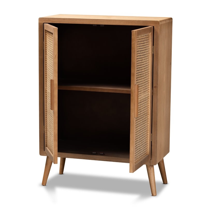 Bowery Hill Wood Oak Storage Cabinet Rectangular 44.29