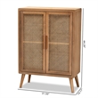 Bowery Hill Wood Oak Storage Cabinet Rectangular 44.29