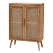 Bowery Hill Wood Oak Storage Cabinet Rectangular 44.29