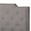 Bowery Hill Transitional Queen Size Grey Upholstered Button Tufted Panel Bed