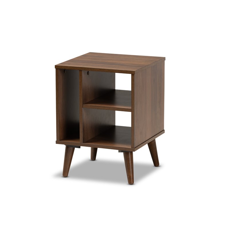 Bowery Hill Brown Finished Wood End Table