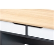Bowery Hill Modern 2-Drawer Engineered Wood Computer Desk in Gray/Oak