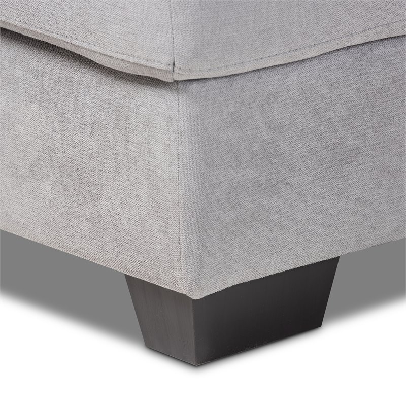 Bowery Hill Light Grey Sectional Sofa with Right Facing Chaise