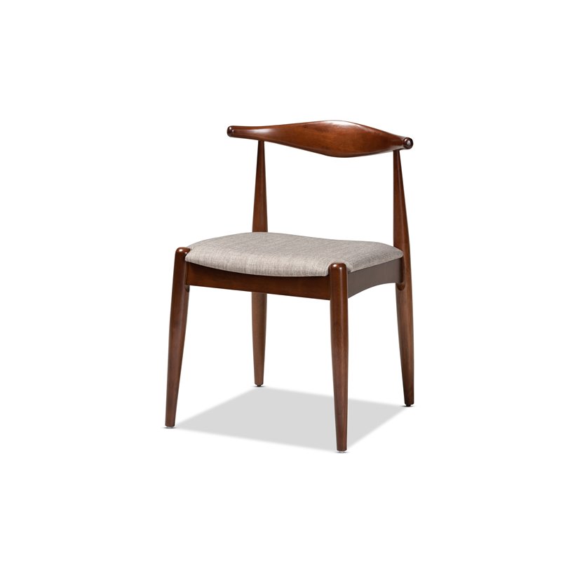 Bowery Hill Gray Upholstered Wood 5-Piece Dining Set