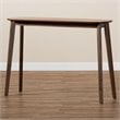 Bowery Hill Rubberwood Walnut Console Table Rectangular Sunburst Unassembled