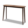 Bowery Hill Rubberwood Walnut Console Table Rectangular Sunburst Unassembled