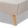 Bowery Hill Beige King Size Wingback Platform Bed