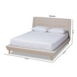 Bowery Hill Beige King Size Wingback Platform Bed