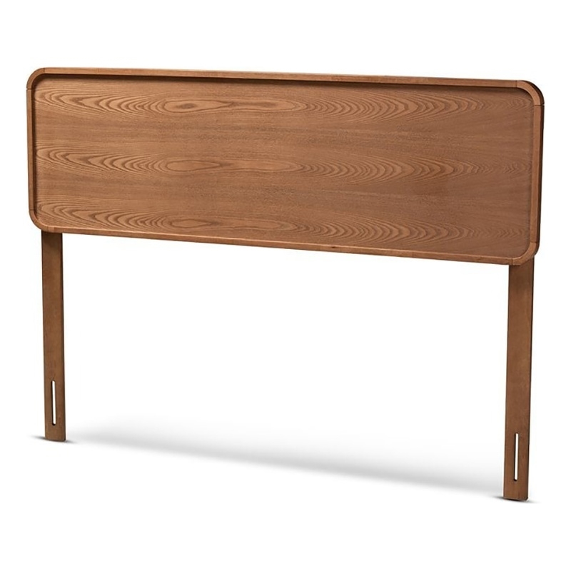 Bowery Hill Wood Walnut Brown Headboard Rectangular Unassembled