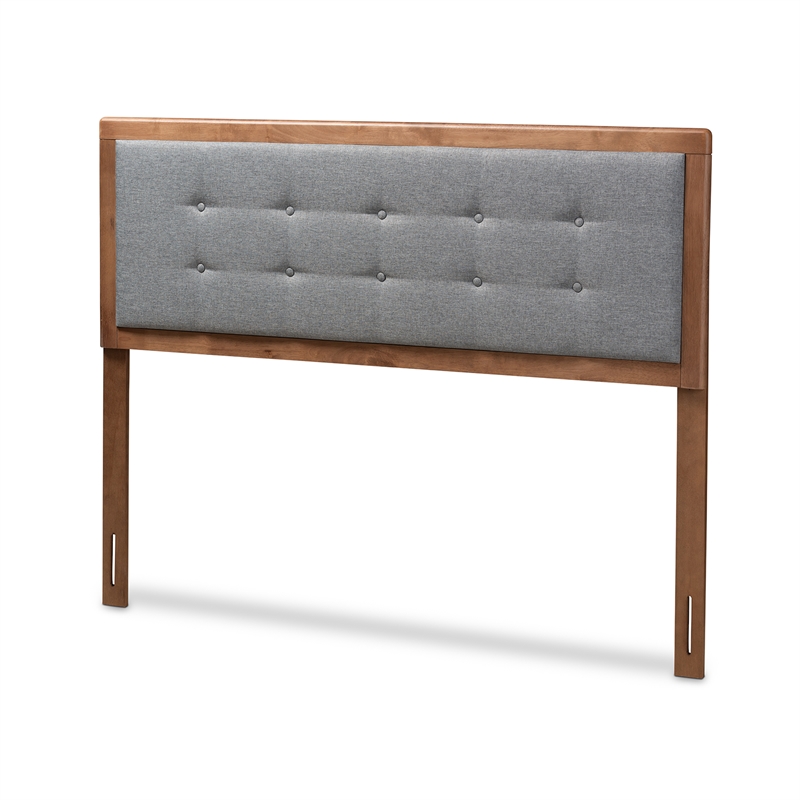 Bowery Hill Wood Dark Gray King Headboard Rectangular Adjustable Unassembled