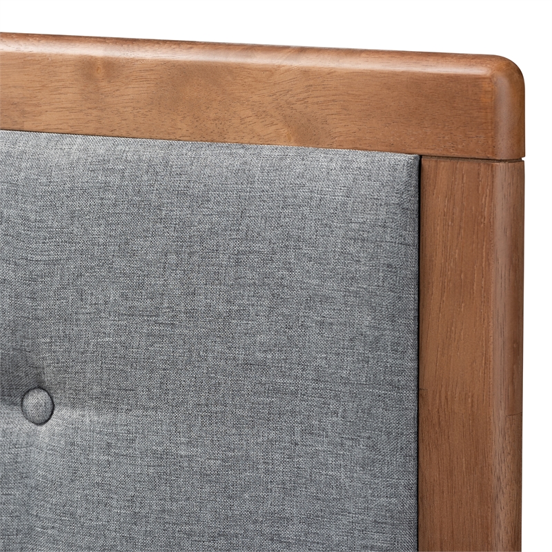 Bowery Hill Wood Dark Gray King Headboard Rectangular Adjustable Unassembled