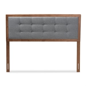 Bowery Hill Wood Dark Gray King Headboard Rectangular Adjustable Unassembled