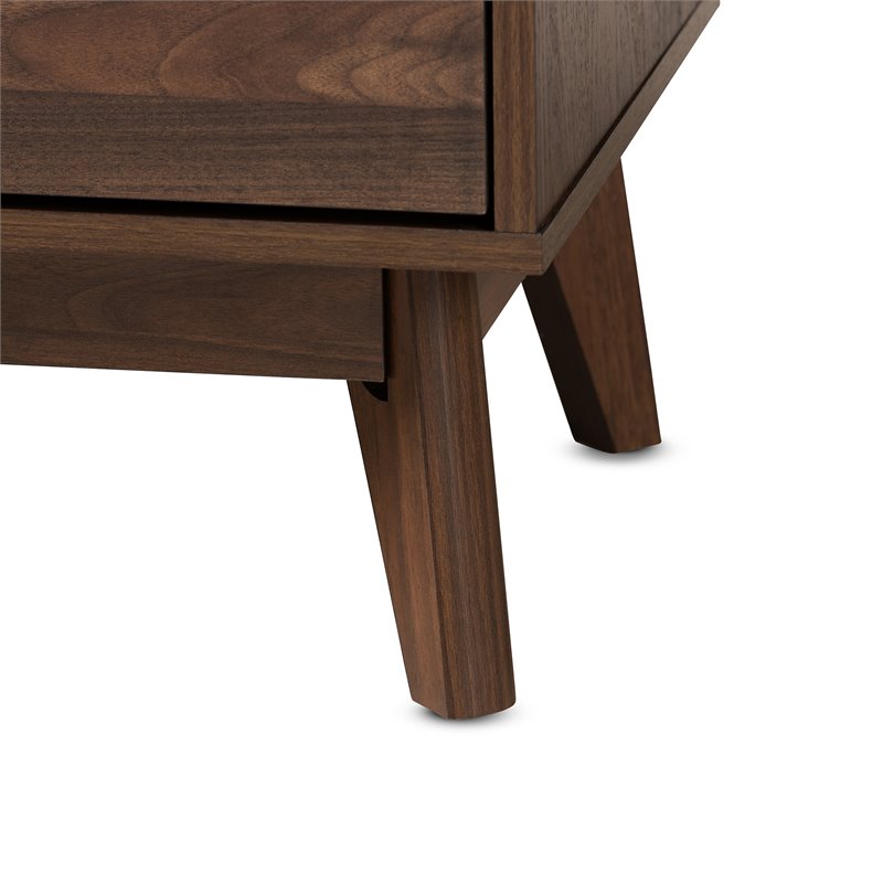 Bowery Hill Mahogany Finish Mid-Century 6-Drawer Wood Dresser