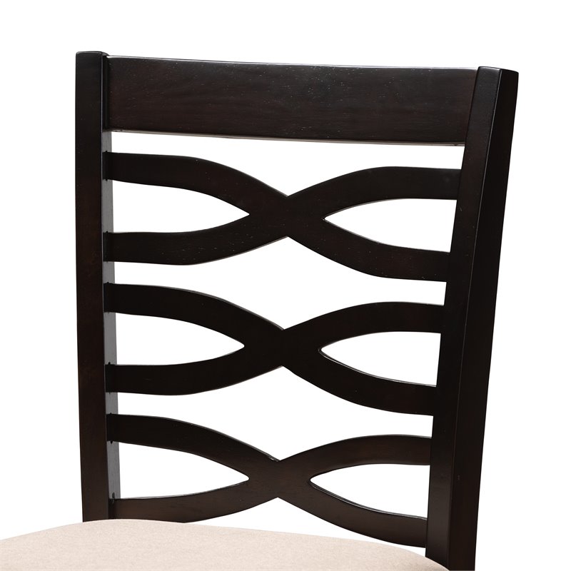 Bowery Hill Contemporary 5-Piece Wood Pub Set in Sand and Espresso