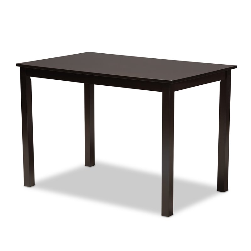 Bowery Hill 5-Piece Wood Upholstered Dining Set in Gray and Espresso