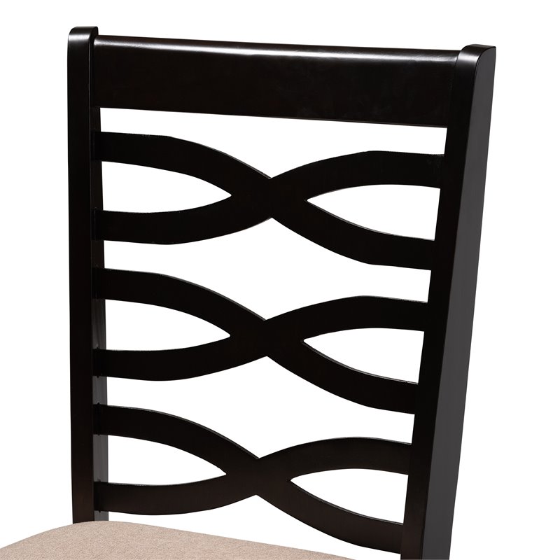 Bowery Hill 5-Piece Wood Dining Set in Sand and Brown