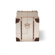 Bowery Hill MDF Wood Silver Storage Trunk Rectangular Fully Assembled