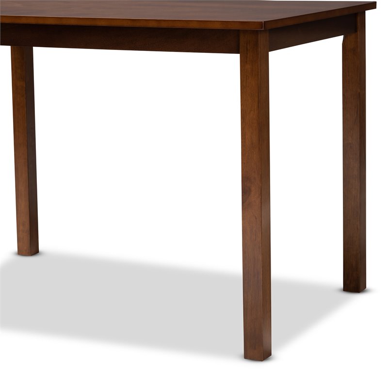 Bowery Hill 5-Piece Wood Dining Set in Brown and Walnut