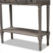 Bowery Hill Contemporary Wood 3-Drawer Console Table in Gray