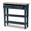 Bowery Hill Contemporary Wood 1-Drawer Console Table in Blue