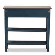 Bowery Hill Contemporary Wood 1-Drawer Console Table in Blue